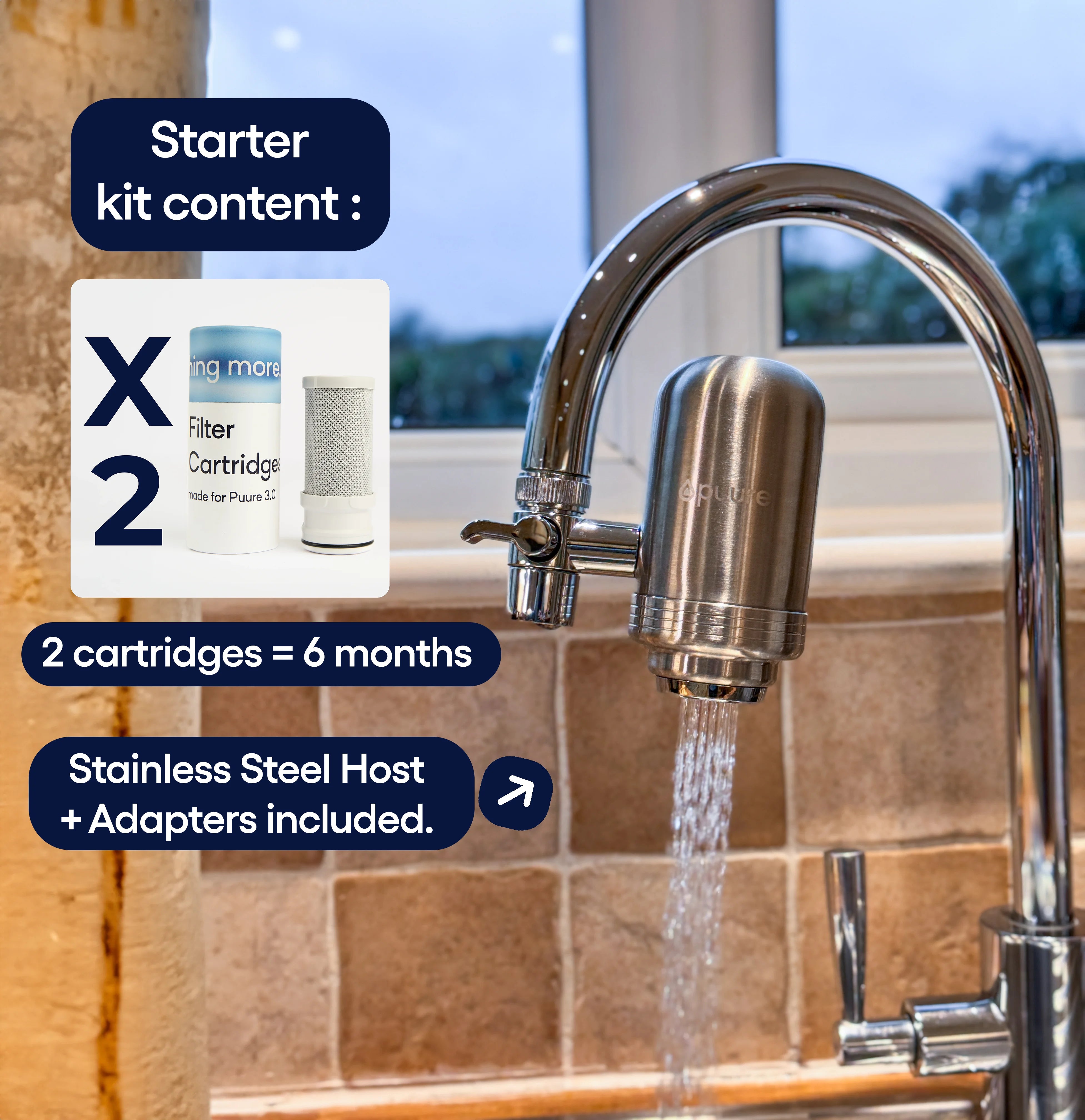 🇺🇸 Puure 3.0 Starter Kit (6 Month of Cartridges + Filter included)